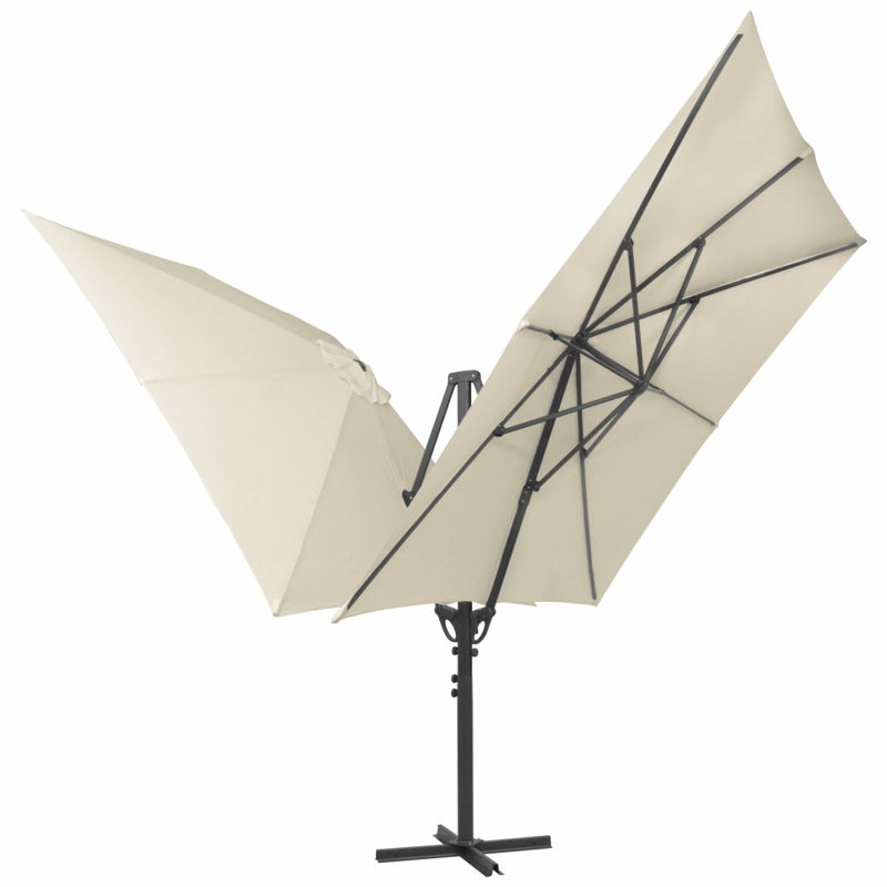 Millste 300cm Cantilever Parasol, Cream