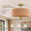Plafonnier semi-encastré cylindrique 3 lumières Boho