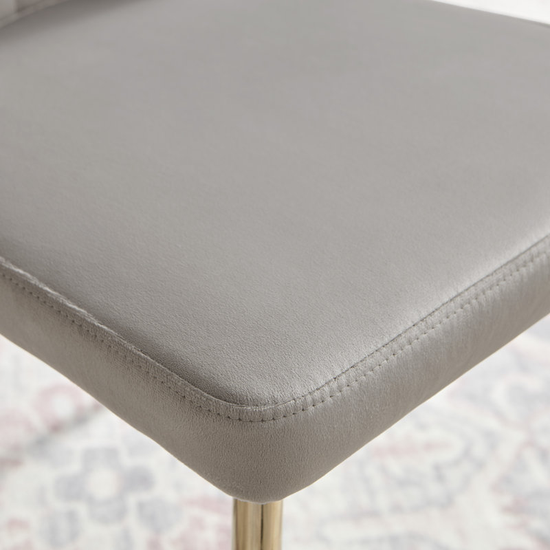 Danno Luxury Scalloped Back Velvet Dining Chairs - Modern Art Deco Style, Taupe