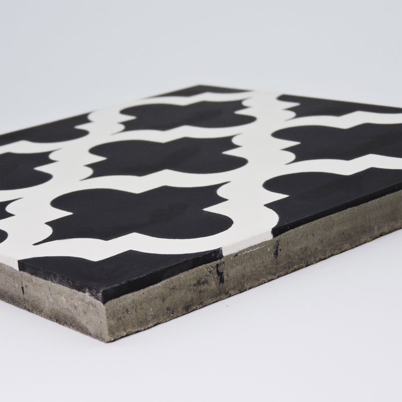 8 in. x 8 in. Tile, Black/White