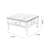 White Solid Wood Square Coffee Table