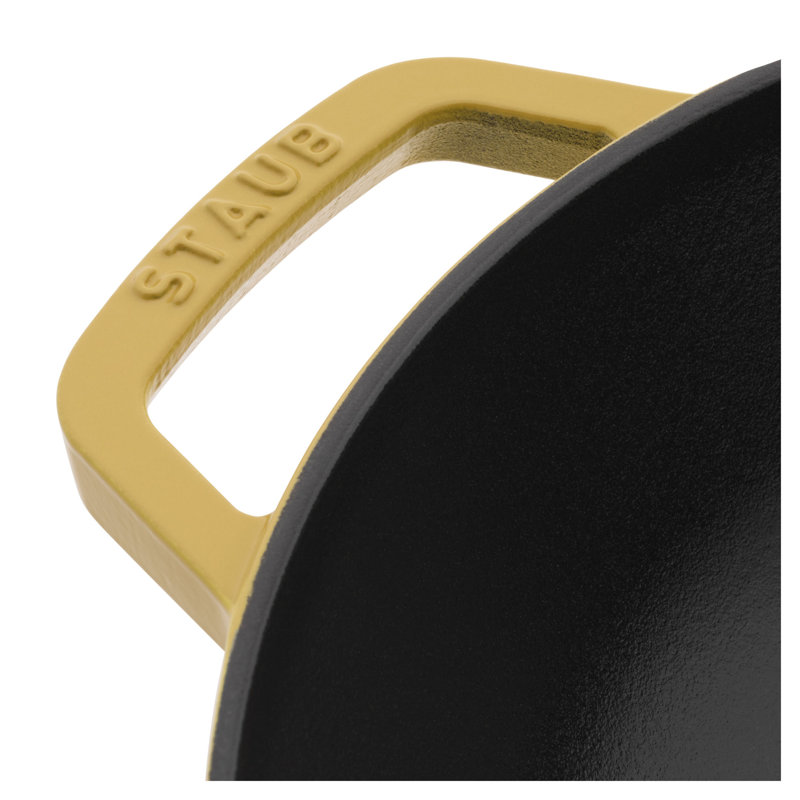 Wok en fonte avec couvercle Staub, Citron