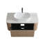 Meuble-lavabo cannelé avec armoire de rangement et tiroirs 36 po Avalon-133010683