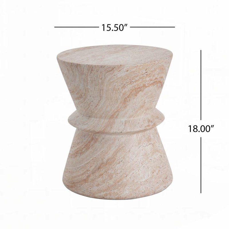 Table d'appoint d'extérieur en béton