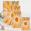 Abstrait, minimaliste, orange vif, rayons du soleil, impression sur toile - rayons du soleil I-59767430-59724774