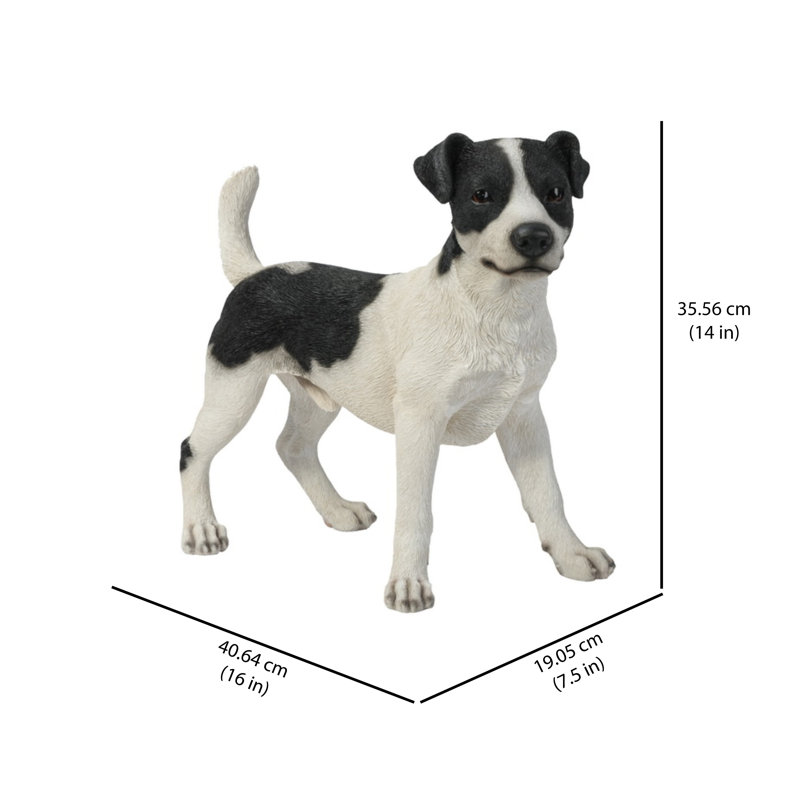 Statue d'un chien Jack Russel en position debout