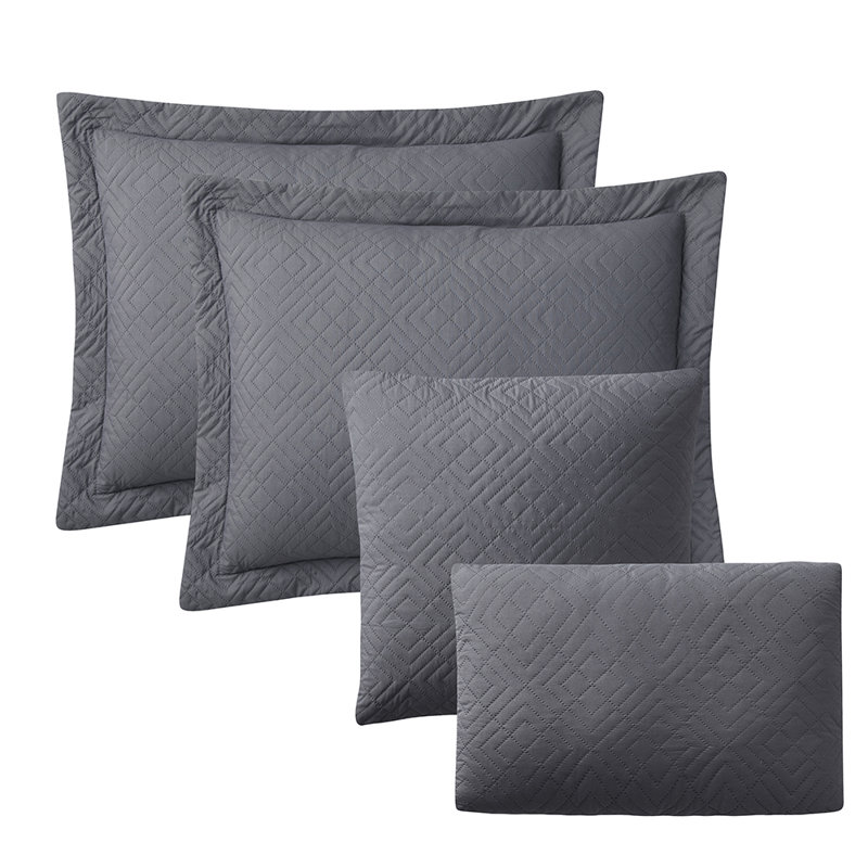 Ensemble de courtepointe réversible en microfibre Diamond Weave Premium, Courtepointe très grand + 2 taies décoratives po