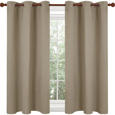 Thermal Insulated Room Darkening Grommet Curtain Panels (Set of 4)