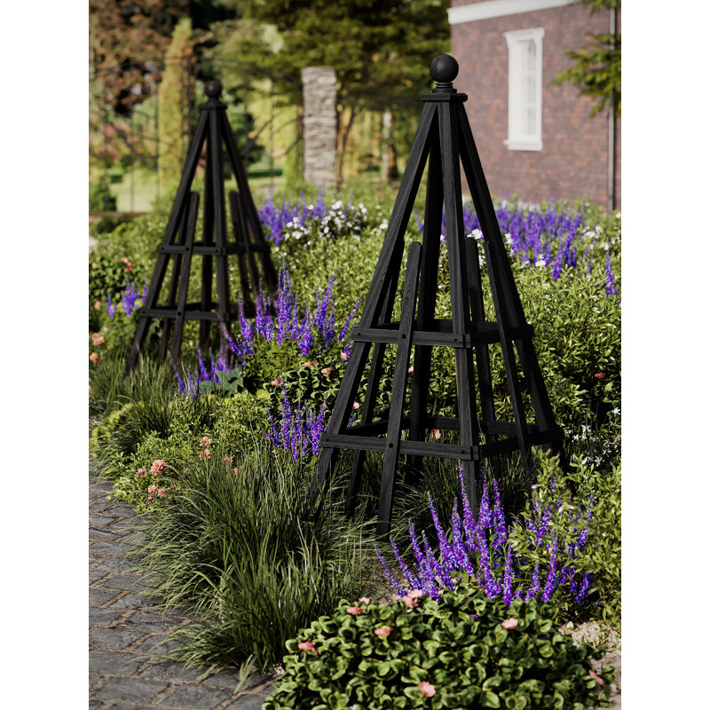 Treillis de jardin en cèdre 38 po x L 38 po, brun doré, Gris anthracite