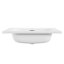  Lavabo de salle de bain rectangulaire blanc en acrylique blanc 23 5/8 po x 18 1/8 po avec trop-plein et trou pour robinet