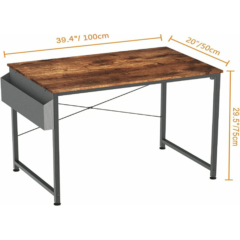 Ampezo Metal Base Writing Desk