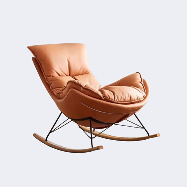 Single Rocking Chair ChairVogue Light luxury single rocking chair leisure simple - Wayfair ...