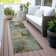 Machine Washable Indoor/Outdoor Xhevrie Green Rug