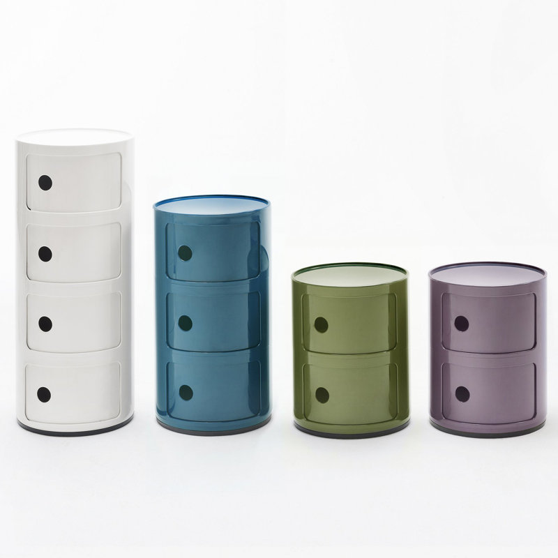 Componibili Round Modular Stacking Units, Blue, 3
