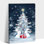 Grande peinture d'arbre de Noël forêt d'hiver Abiel, scène de cadeau de lapins, impressions sur toile nature enneigée, affiche de décoration murale maison de vacances, 20 po x 30 po