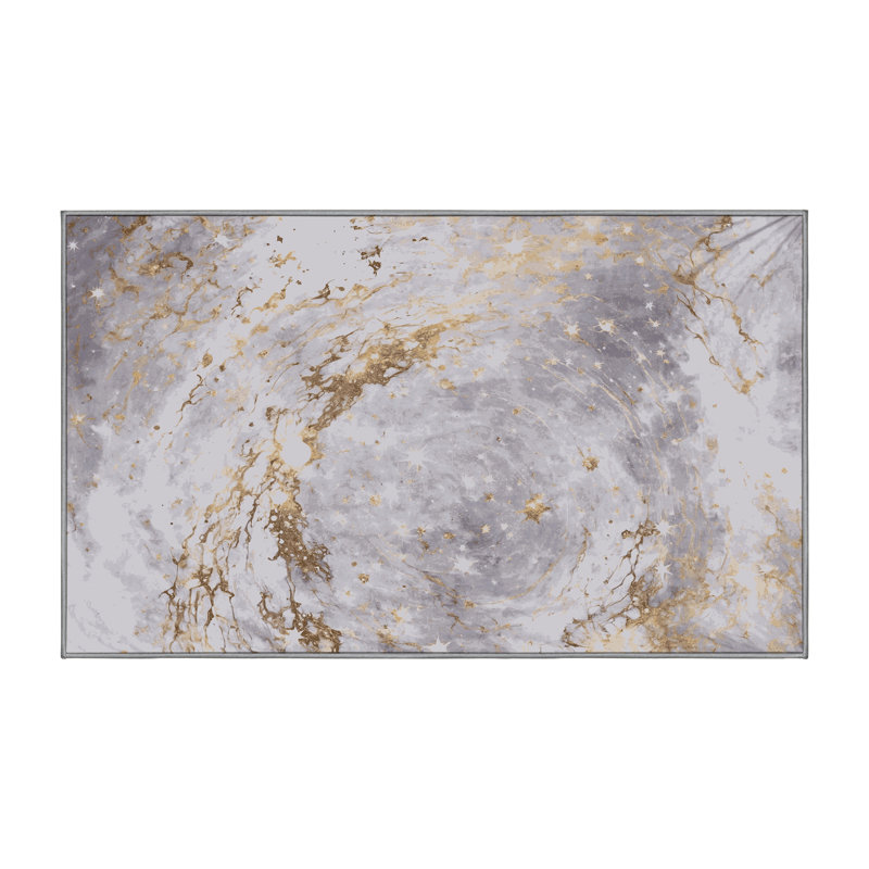 Machine Washable Beige Area Rug, Rectangle 8' x 10'