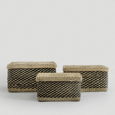 Panier Kona avec couvercle (paquet de 3)