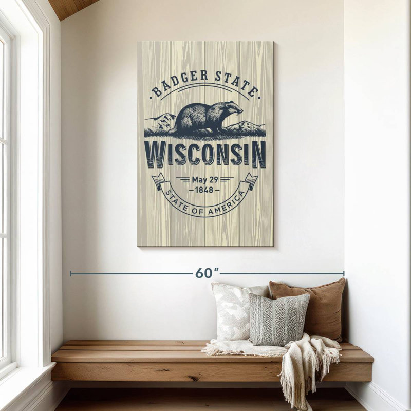 Aime Wisconsin Badgers, 45" H x 30" W