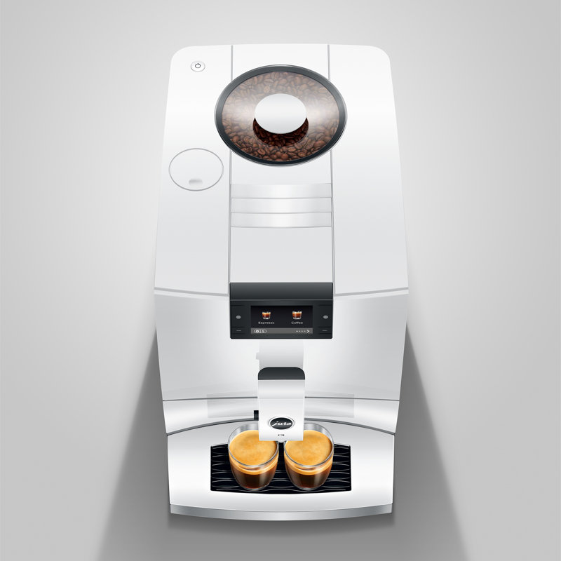 C9 Piano Black Automatic Coffee Machine, White