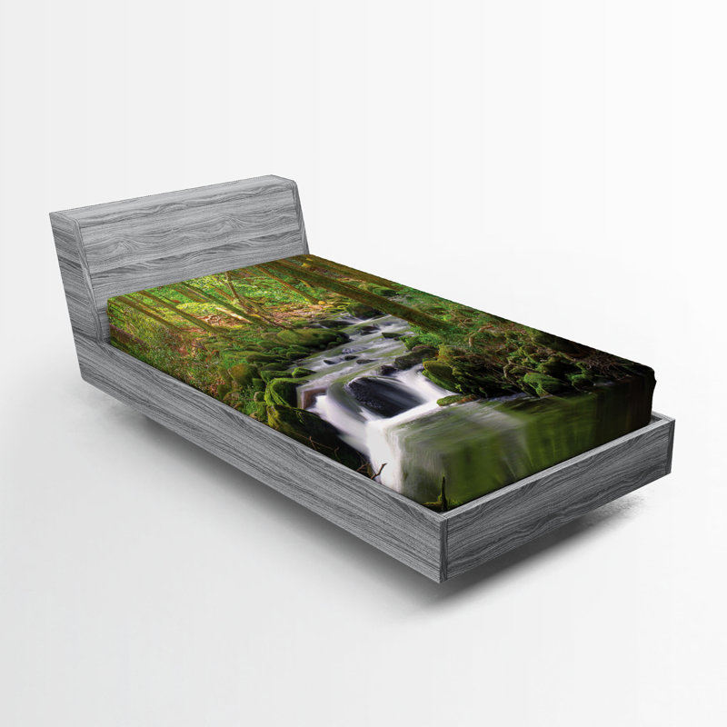 Ensemble de 2 drap-housse Ambesonne River, Drap-housse de taille simple