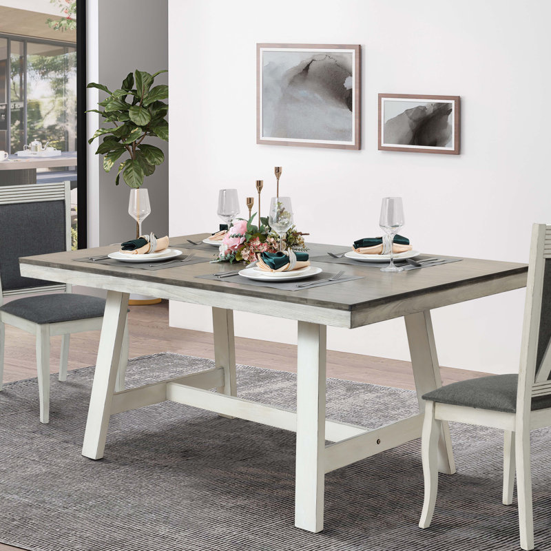 Laurel Foundry Modern Farmhouse Kinley Solid Wood Top Dining Table ...