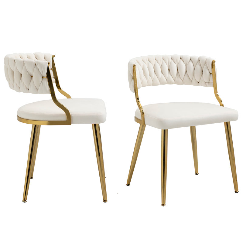 Christal Upholstery Dining Chair, Ivory