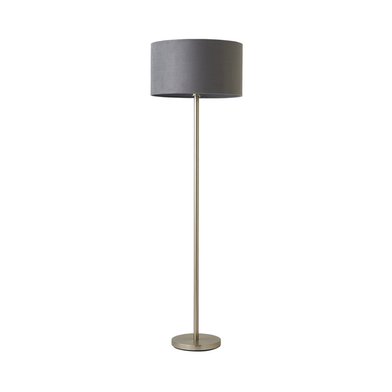 Pearletta Floor Lamp, Yes, Chrome, Grey