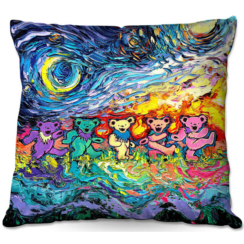 Housse de coussin avec coussins dancing bears, 16 po x 1 po