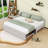 Twin Upholstered Daybed with Backrest and Twin Pop Up Trundle-1163084050