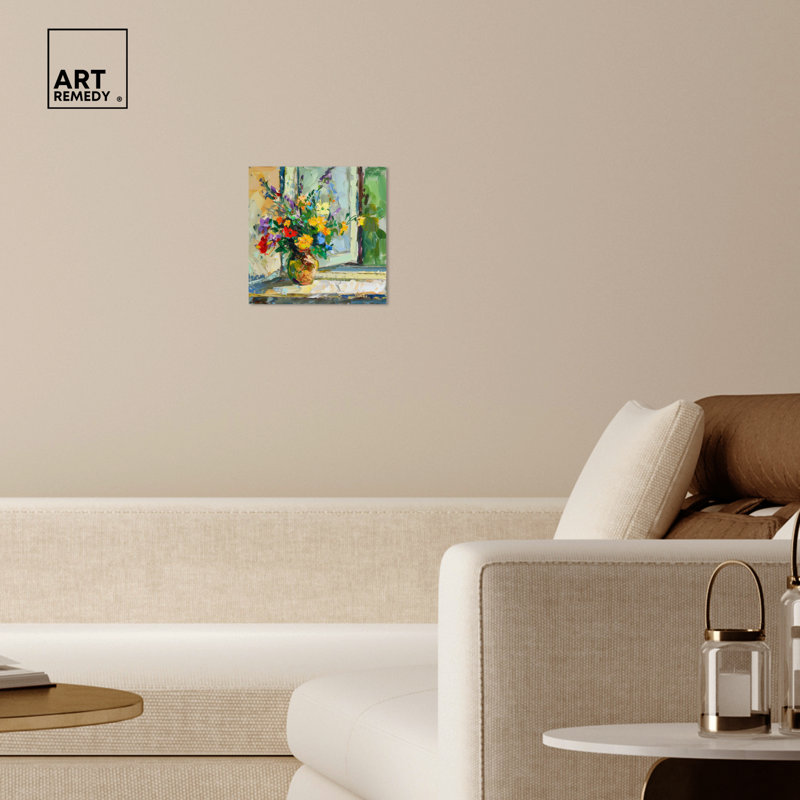 Art Remedy Vase by the Window 12" x 12" Canvas Wall Art