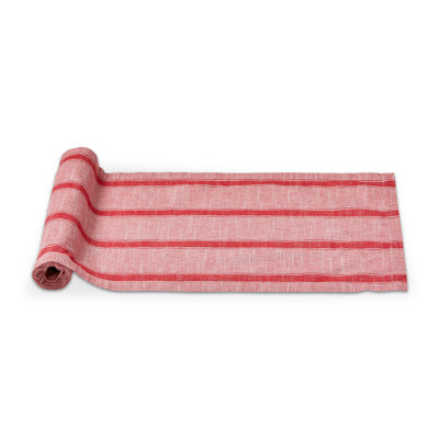 Red and White Stripe Table Runner