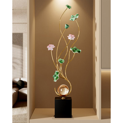 Nouvel article de décoration de lotus de style chinois en céramique