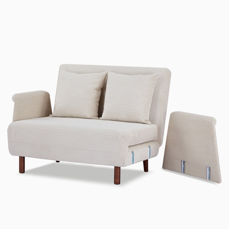 Finnick Velvet Accent Chair, Beige Corduroy