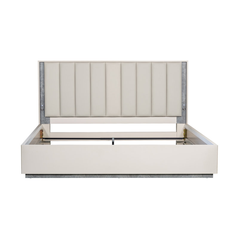 Pavira Bed With LED Lights - Stone, King