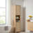 Narrow and Tall Freestanding Bathroom Cabinet,  1 Door with Adjustable Shelf, 3 Drawers, Open Storage, Gold Metal Handles