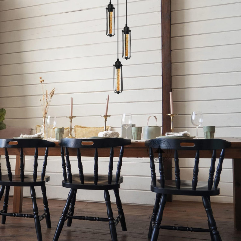 3 - Light Black Caged Pendant