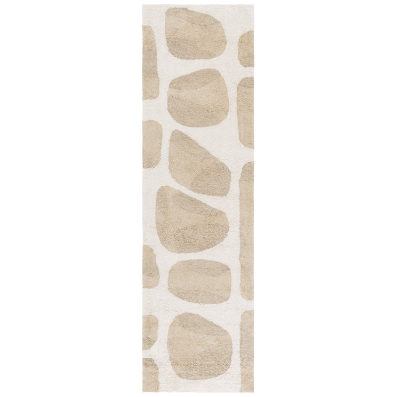 Easy Care 209 Hand Tufted Recycled Cotton Machine Washable Geometric Shapes Indoor Use Only Rug, Runner 2'3" x 9'