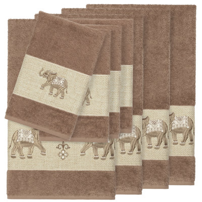 Quinn 100% Turkish Cotton Embellished 8 Piece Towel Set