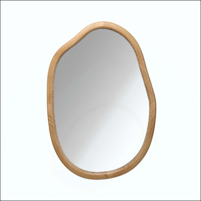 Irregular Wall Mirror Decorative, Asymmetrical Mirror For Wall Decor, Wavy Accent Mirrors For Living Room Bathroom Bedroom Entryway, Abstract Irregular Shape Curvy Mirror