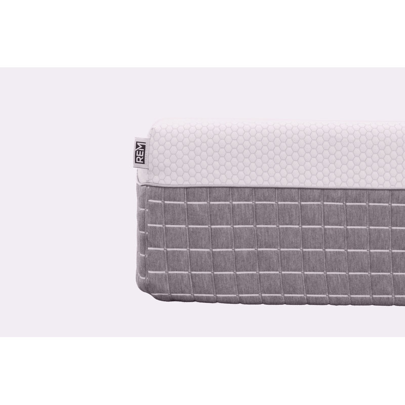 Housse en tricot gris à 5 couches, mousse viscoélastique hybride et ressorts de 12 pouces, Très grand simple