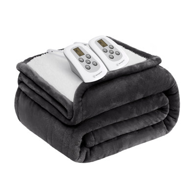 Westinghouse Heated Blanket, Soft Flannel to Sherpa Blanket
