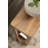 Dahl Slatted Mango Wood Slim Side Table for Use as Narrow Bedroom Nightstand-448658280