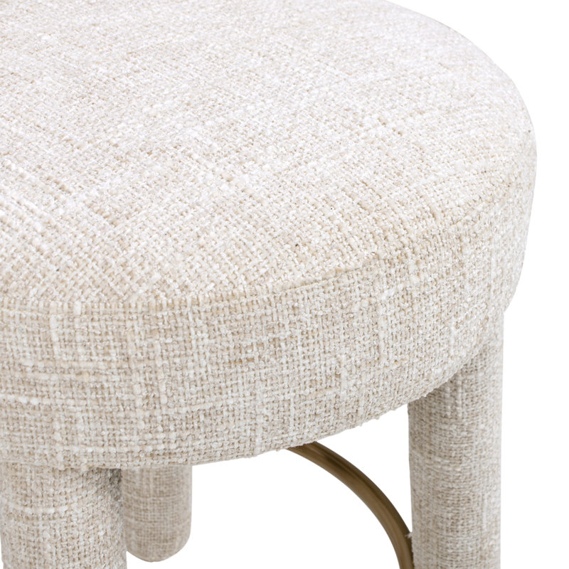 Fosston 26.5" Round Arched Upholstered Counter Stool, Set Of 2