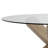 Jaonte Pine Round Glass Top Solid Wood Base Dining Table