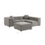 3-4-seater water-repellent modular sofa with 1 footstool