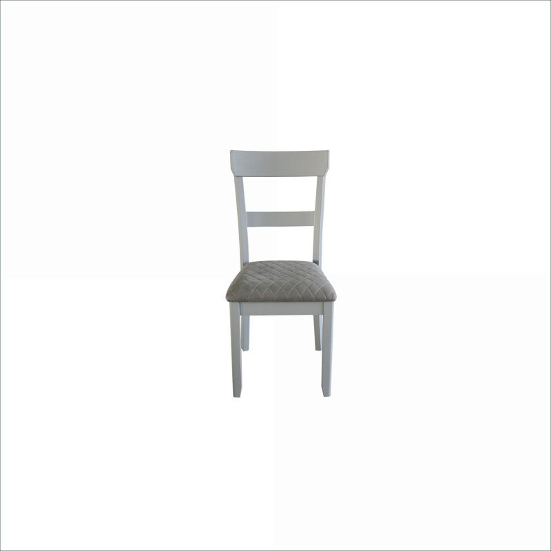 Ensemble de 2 chaises d'appoint rembourrées en tissu aux tons gris pour salle à manger et salon