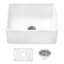Ruvati 23-inch Fireclay Farmhouse Kitchen Laundry Utility Sink Single Bowl - White