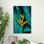 Impression sur toile imprimée de fleurs tropicales: feuilles vertes, toile tendue 1P