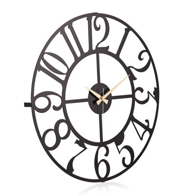 Stylish Decorative Metal Wall Clock | 100% Metal Construction, Thickness: 0.06 inches | Silent Mechanism, Requires 1 AA Battery (Not Included) | Perfect for Home, Office & Modern Decor