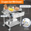 Chariot utilitaire en acier inoxydable 2 couches